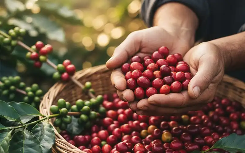 Vùng đệm tại vườn cà phê hữu cơ VNO Coffee Bean